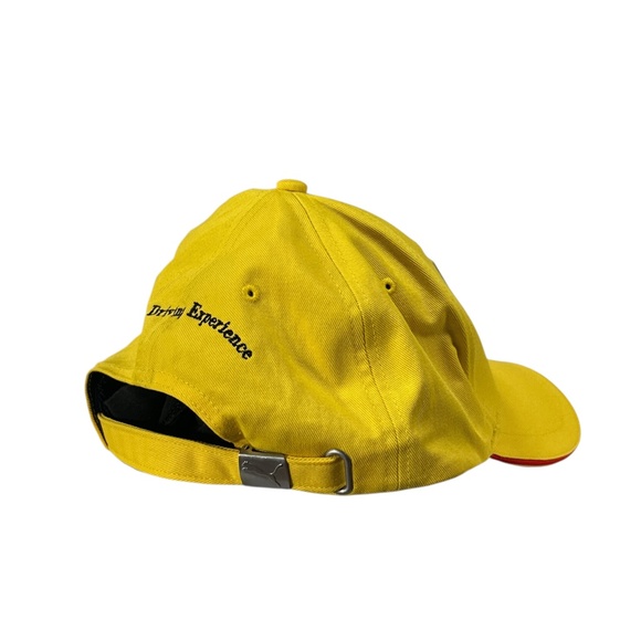 Puma Ferrari Driving Course Corso Pilota Yellow Cotton Strapback Hat Cap - Picture 6 of 11